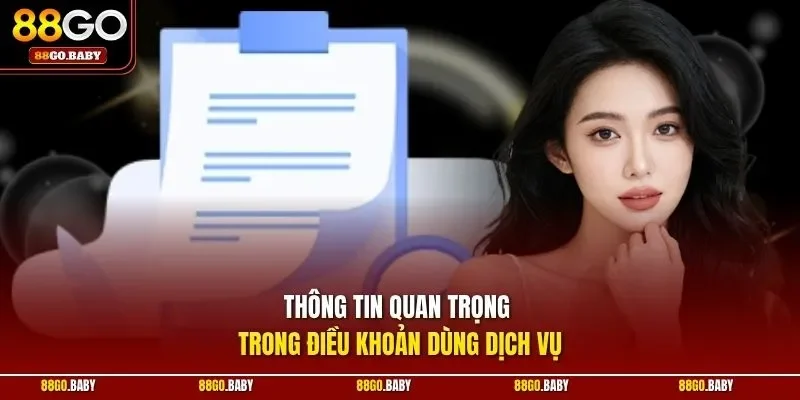 Thông tin quan trọng trong điều khoản dùng dịch vụ